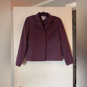 Vintage‎ Pendleton Wool Jacket Blazer Hidden Buttons Lined Purple Size 6
